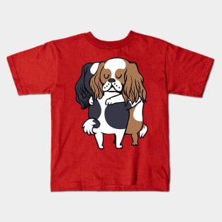 Cavalier King Charles Spaniel hugs Kids T-Shirt